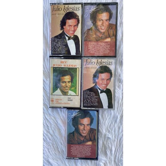 Set Of 5 Vintage 80’s Julio Iglesias Cassette Tapes Including Hey! - Picture 9 of 9